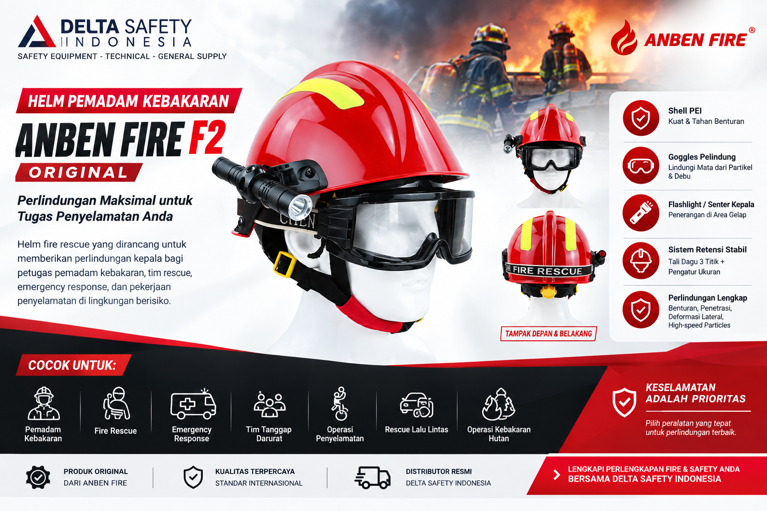 Helm Anben Fire F2